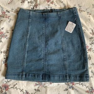 Free People Denim Mini Skirt